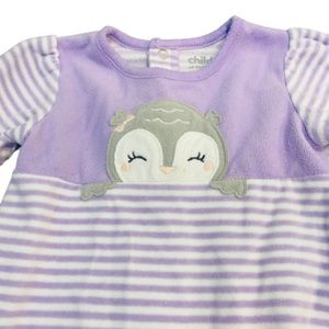 3/$25| Carter's |Striped Purple and White Bodysuit w/ Cute Owl 6 to 9 mos